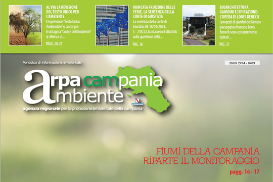 E' on line il nuovo numero del magazine "Arpa Campania Ambiente" - Marzo 2024