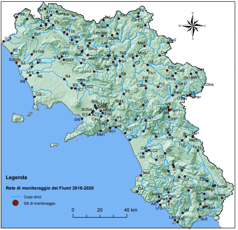 Rete di monitoraggio fiumi 2018 2020