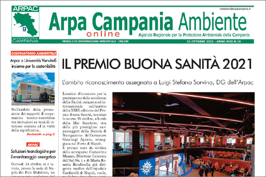Magazine "Arpa Campania Ambiente", edizione del 31 ottobre 2021