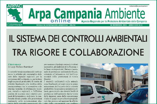 Magazine "Arpa Campania Ambiente", edizione del 30 novembre 2021